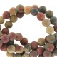 Natuursteen kralen 4mm matte Picasso jasper